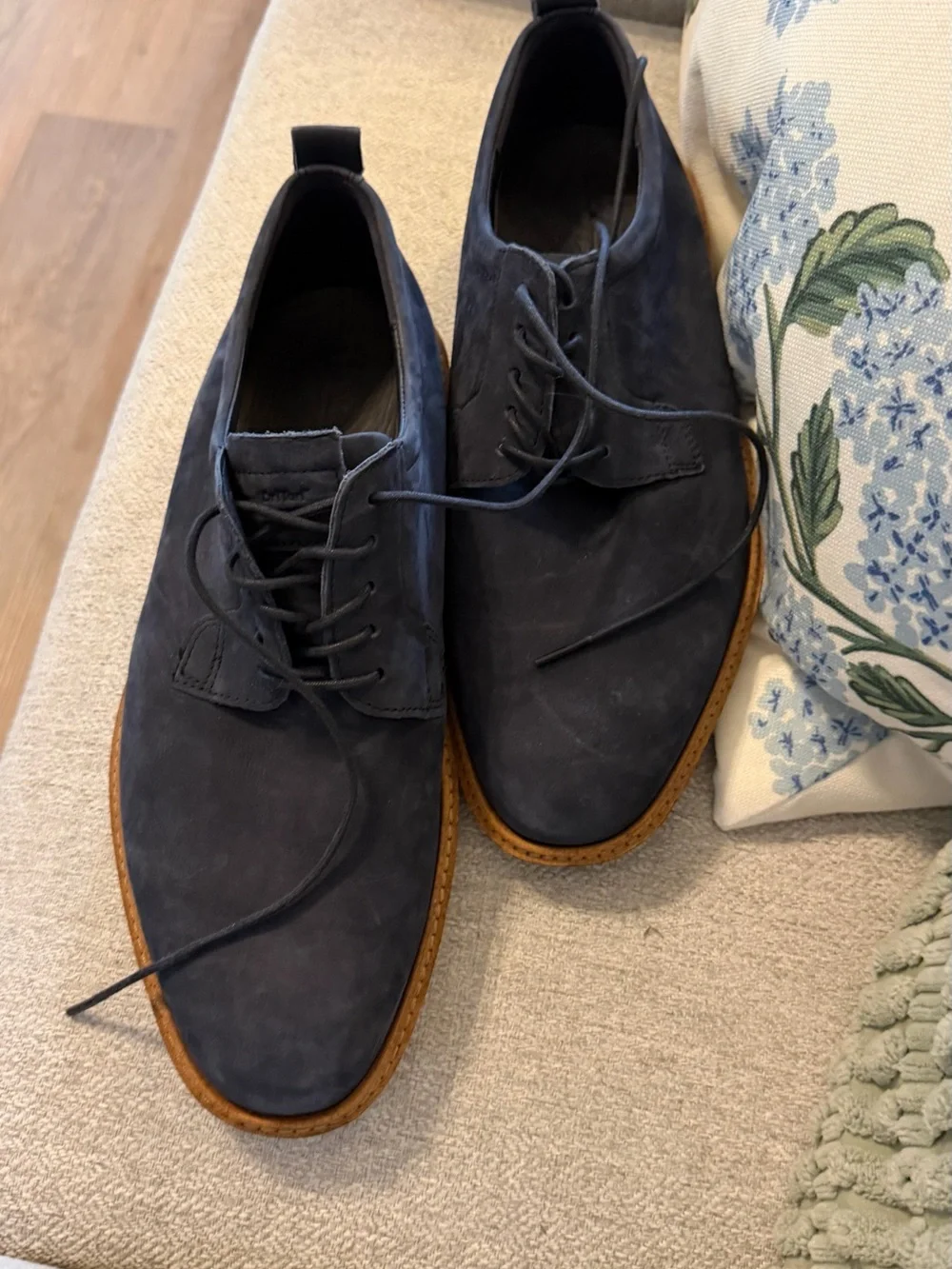 ECCO ST.1 Hybrid Derby Shoes Navy Nubuck Leather Men’s EU 41 US 7-7.5